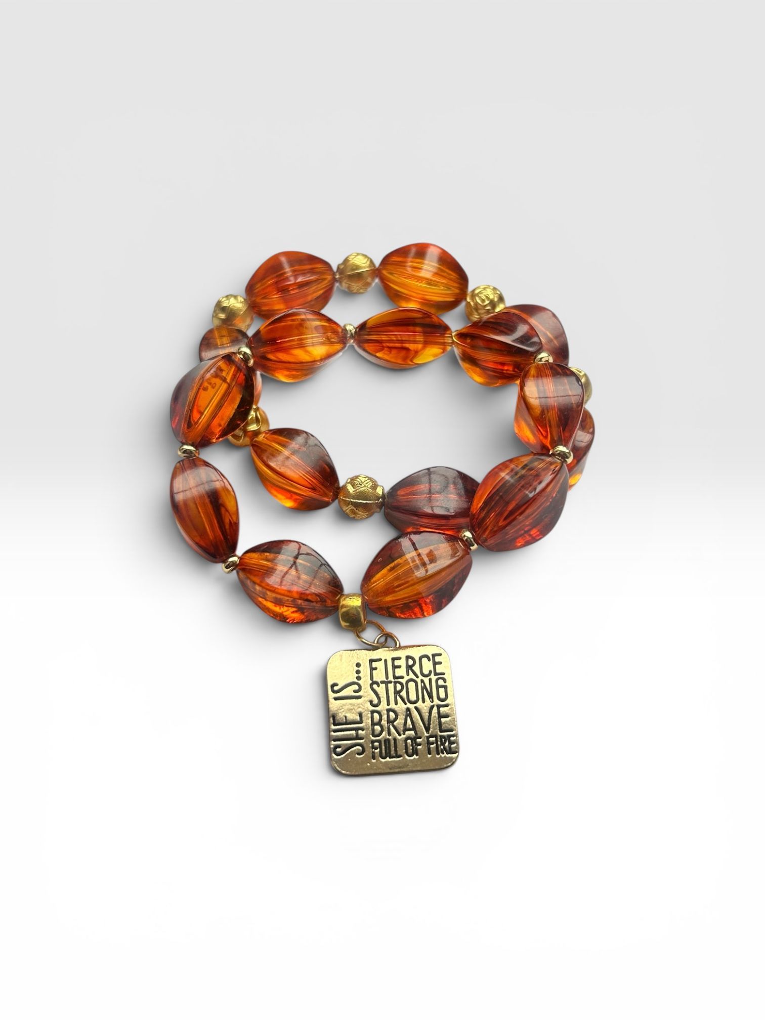 Charming Beaded Bracelet with Charm