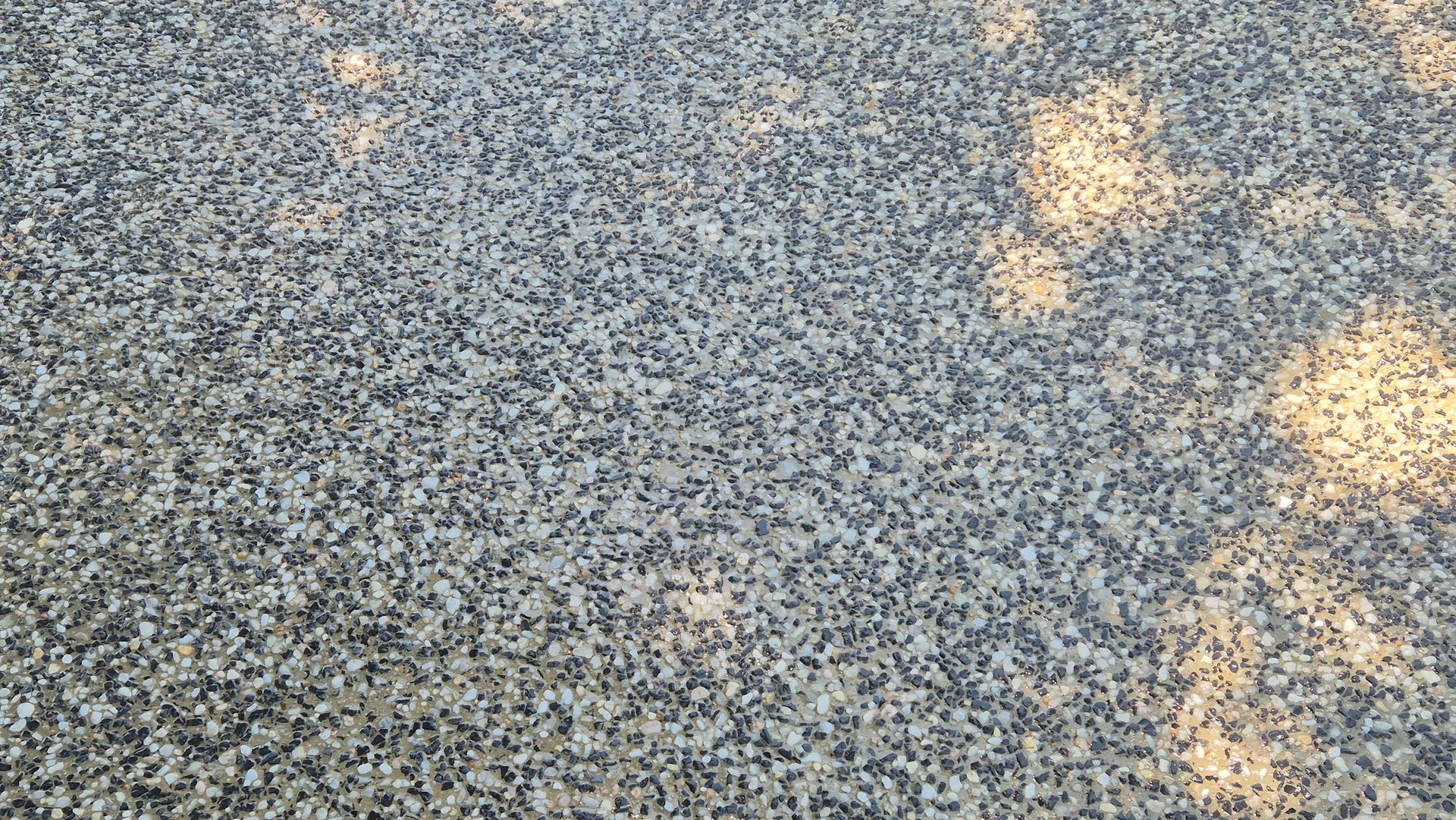 Close-up of gray speckled carpet with a few warm sunlit patches. — King Reef Concrete in Kurrimine Beach, QLD