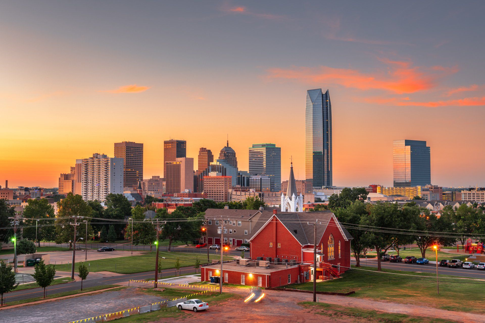Oklahoma City Skyline Sunset Photo