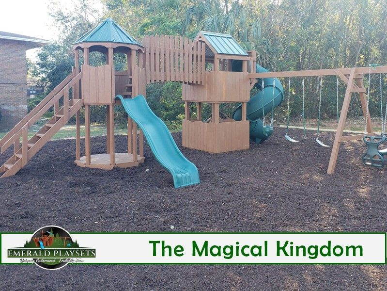 traditional wooden outdoor playgrounds