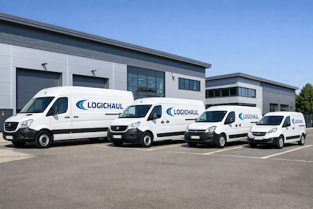 Branded logistics vans fleet for the Vans finance card