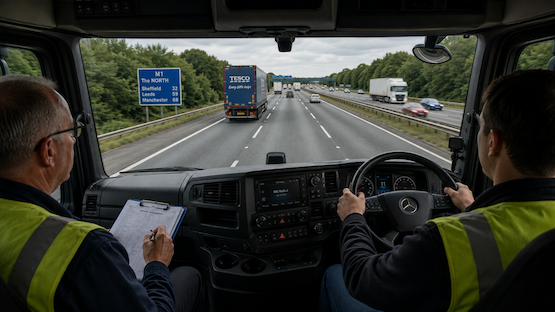 Large goods vehicle used for HGV driver training