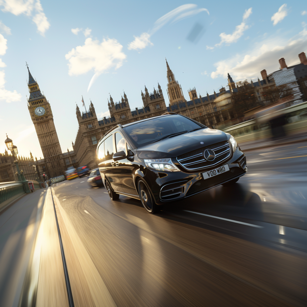 Luxury executive vehicle used for chauffeur transport