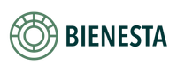 Logotipo de Bienesta. Icono circular verde con texto.