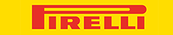 Pirelli logo in red text and a red bar over the top, on a yellow background. | Joe's Auto and Tire 