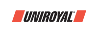 Uniroyal logo: Black text with a red angled shape on either side. | Joe's Auto and Tire 