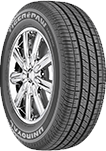 Black and gray Uniroyal Tiger Paw tire on a chrome rim. | Joe's Auto and Tire