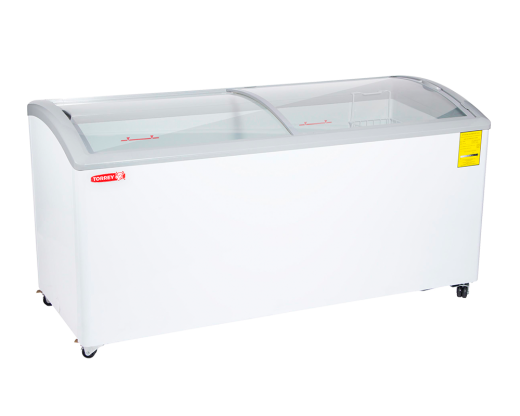 Congelador cristal curvo