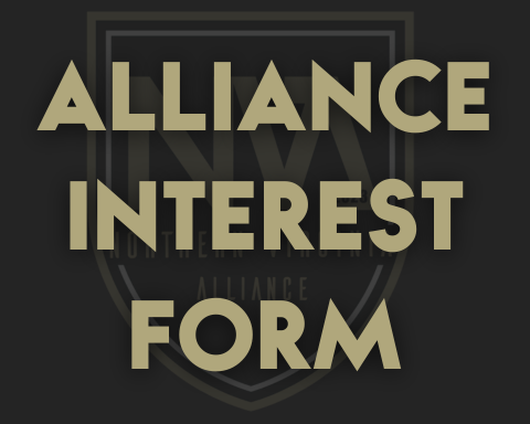 A sign that says alliance interest form on it