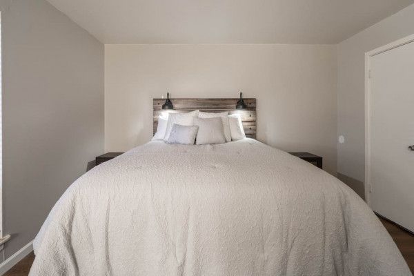 spacious guest bedroom