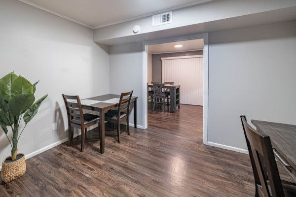 spacious dining room