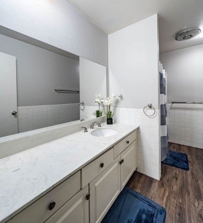 spacious bathroom