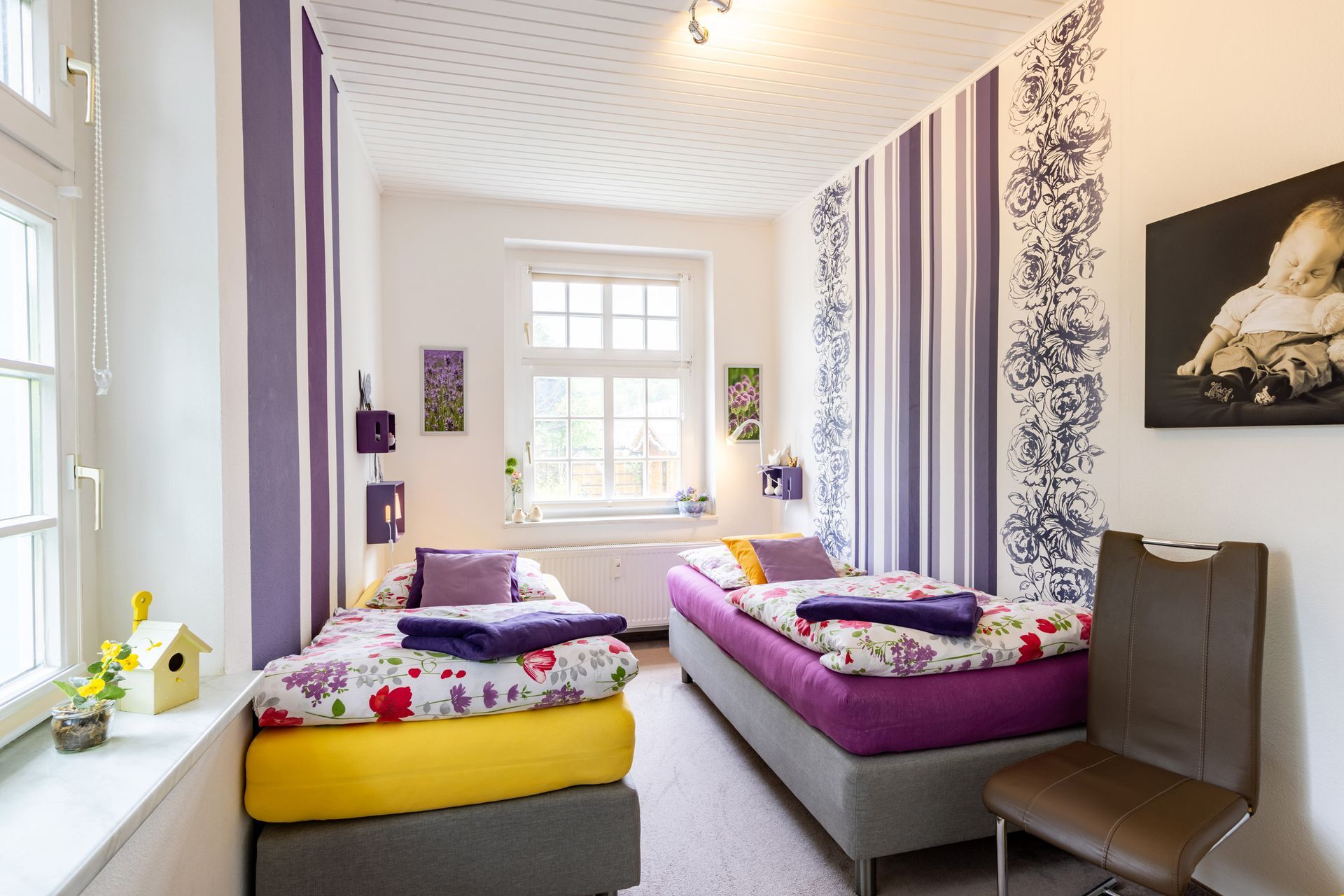 Fewo Hoff Wohnung 3 - Schlafzimmer mit 2 Einzelbetten