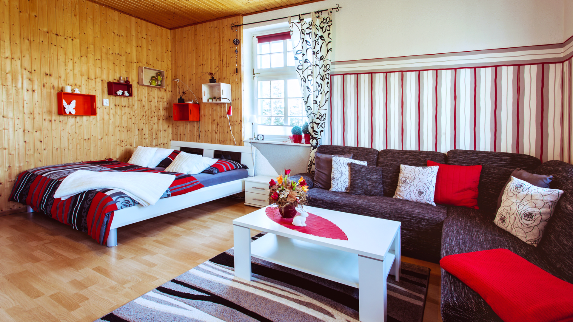 Fewo Hoff Wohnung 1 - Wohn- & Schlafbereich