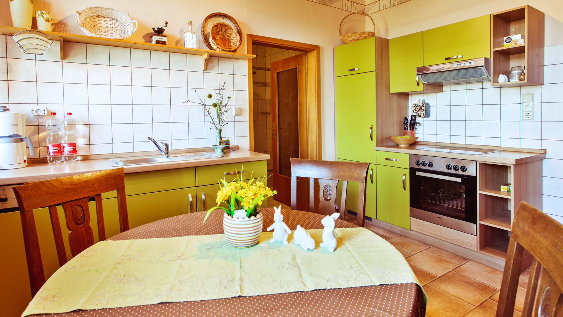 Fewo Hoff Wohnung 1 - Wohnküche mit Esstisch