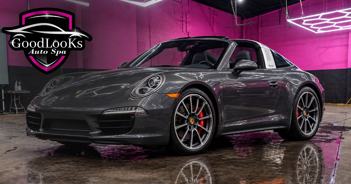 Sports coupe front end ready for Porsche 911 Targa PPF in Watertown, CT