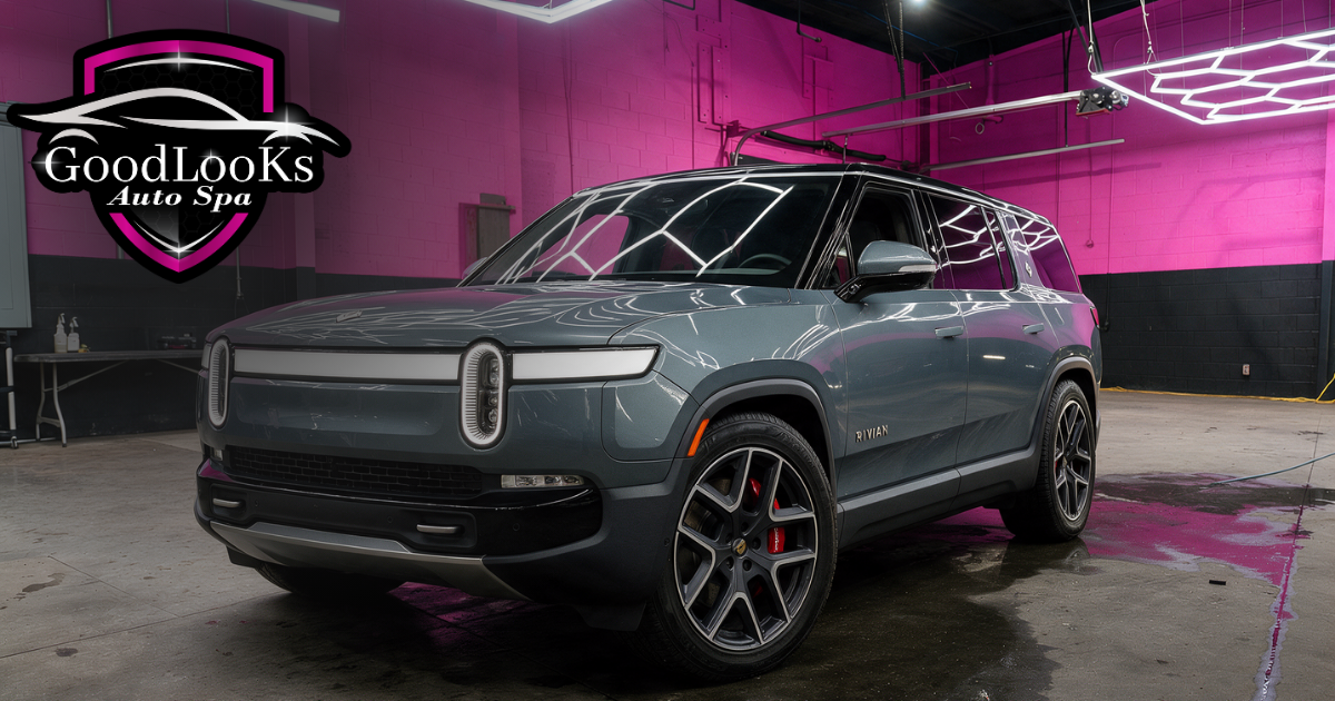 Electric SUV ready for Rivian R1S PPF and ceramic coating in Watertown, CT