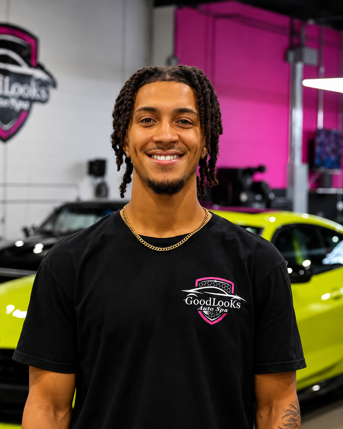 A smiling portrait of Kadin Talho from GoodLooks Auto Spa