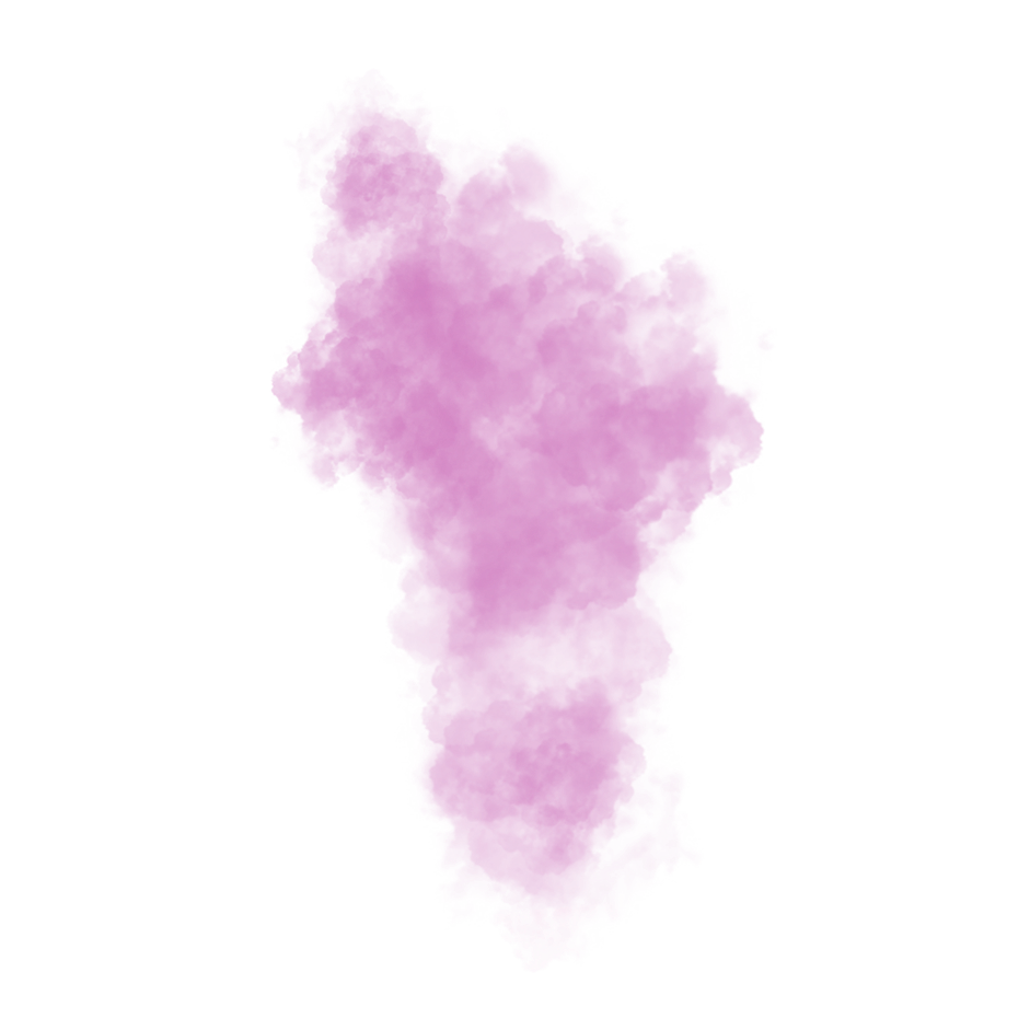 Abstract pink watercolor cloud on a white background