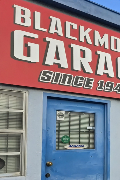 Storefront sign | Blackmon's Garage