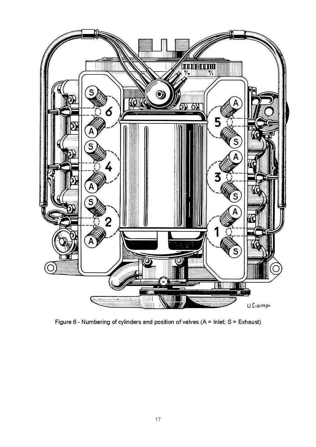 Diagram of a cylindrical electrical device with numbered terminals and connected wiring.