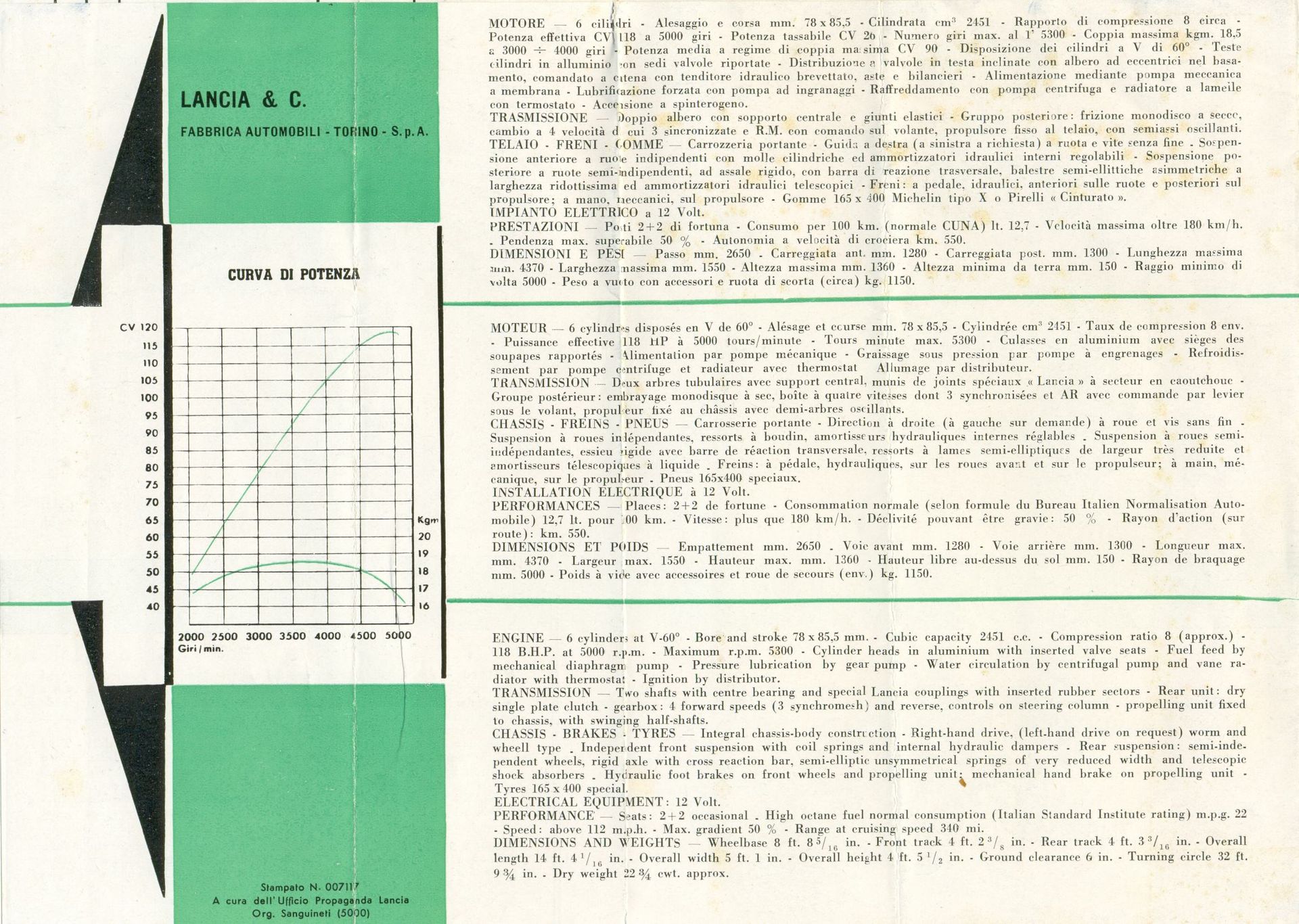 Brochure with green and black accents. Includes graph and lengthy text columns.