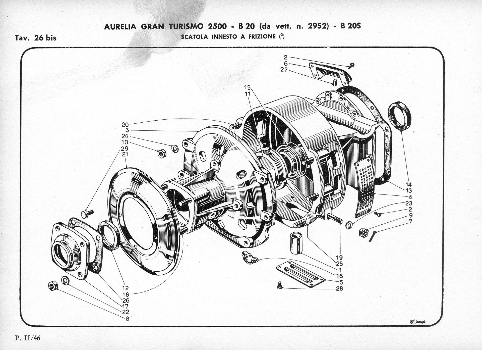 Exploded diagram of an engine, labeled with parts and text, likely for maintenance or assembly.