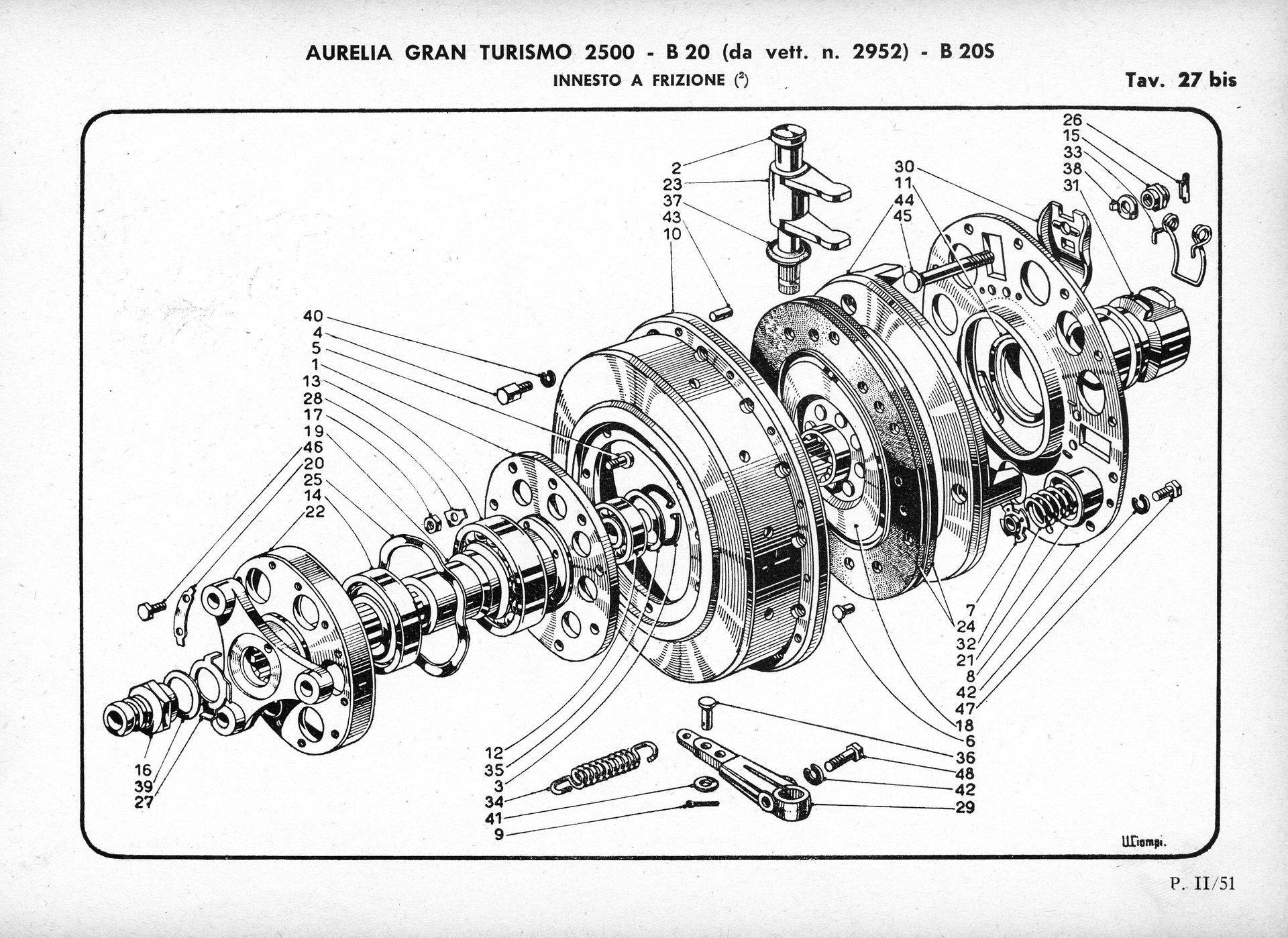 Exploded diagram of a mechanical device, showing various internal components and their arrangement.