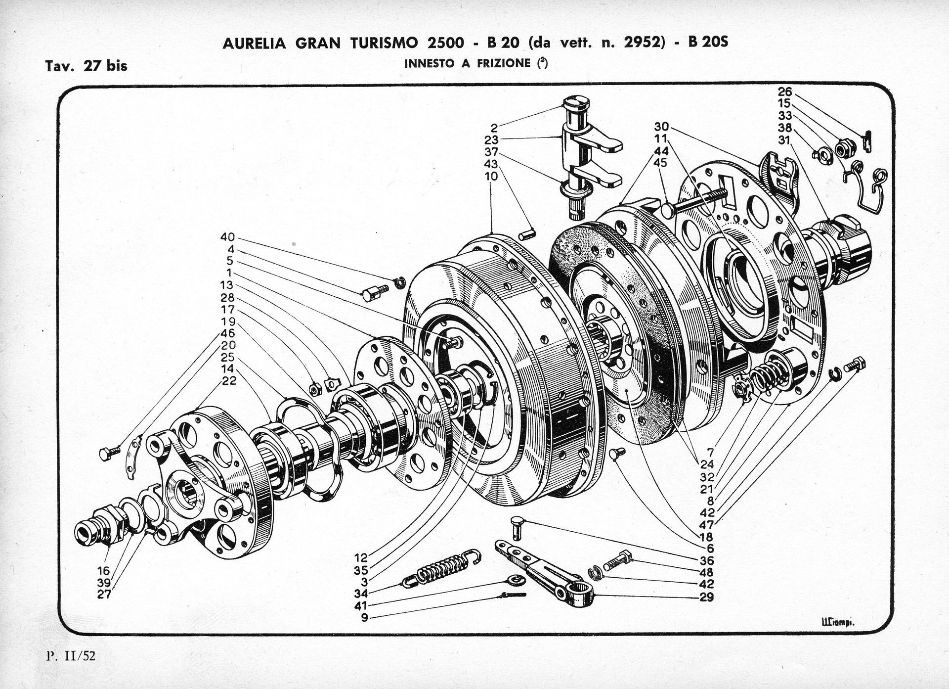Exploded diagram of a turbocharger, showing internal components.