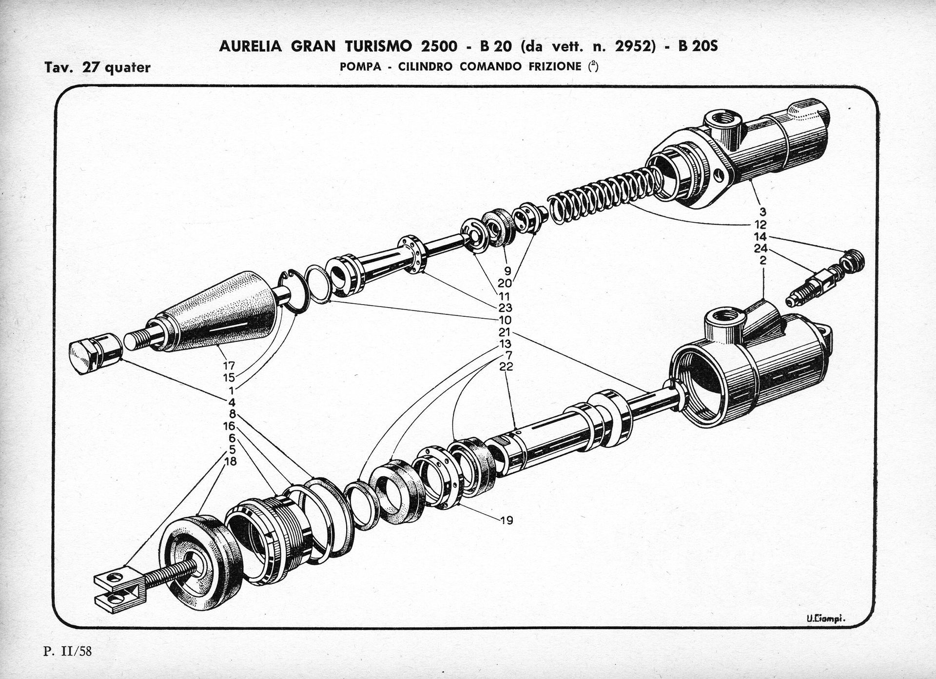 Exploded diagram of a mechanical device, likely part of a machine, with labeled components.