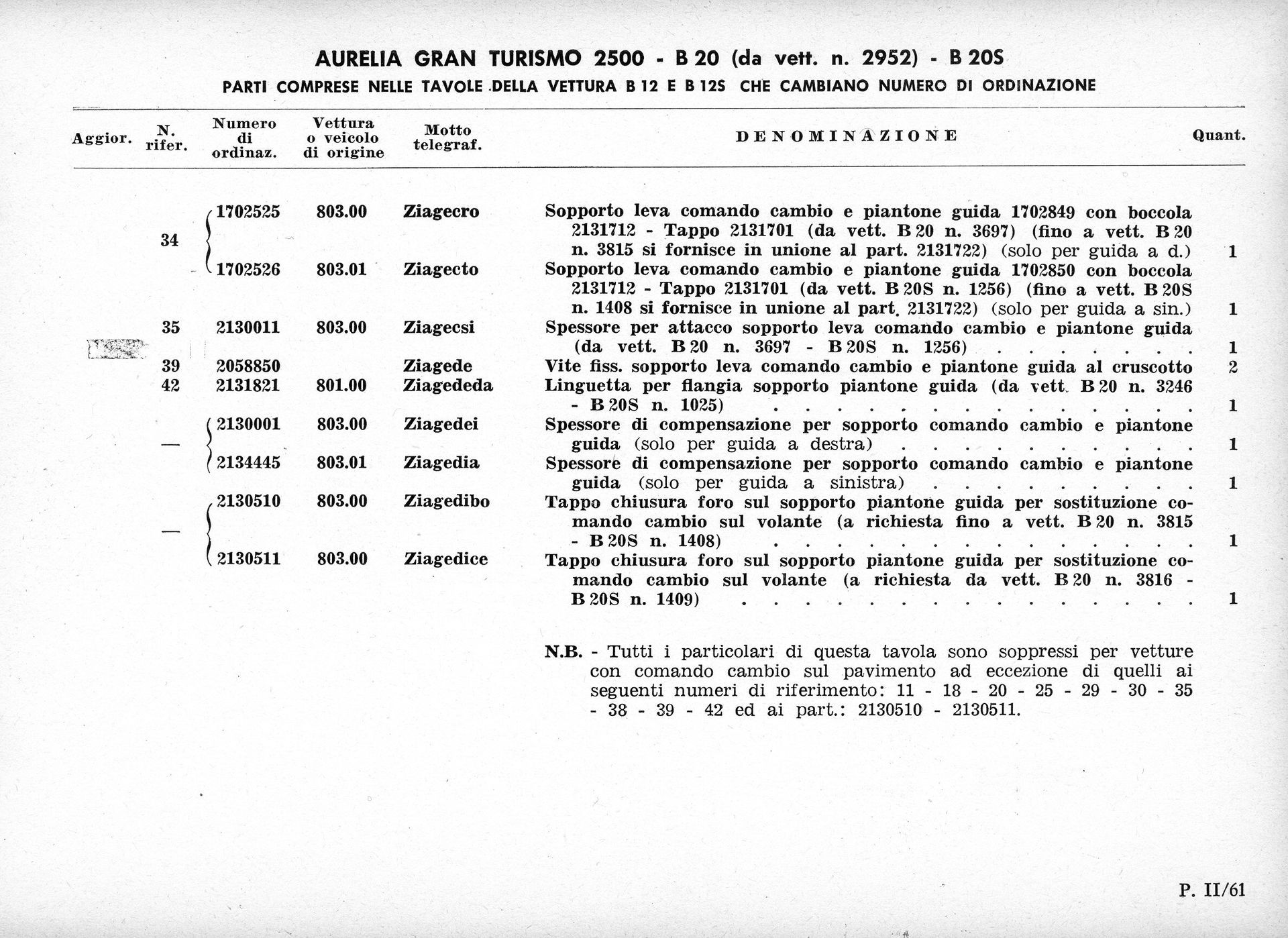 Document: handwritten ledger of financial records with text in Italian.