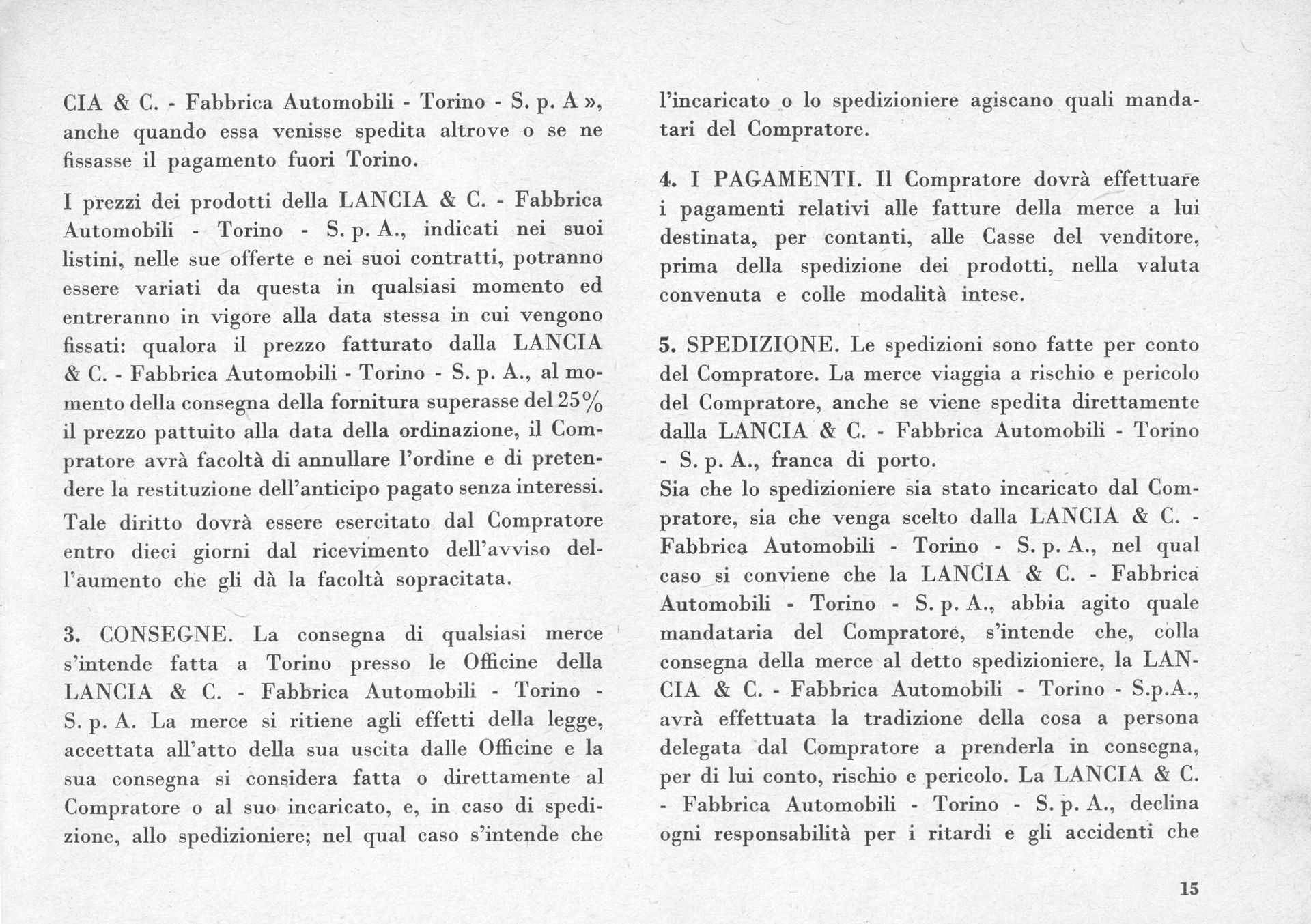 Text from an Italian document, columns of text.