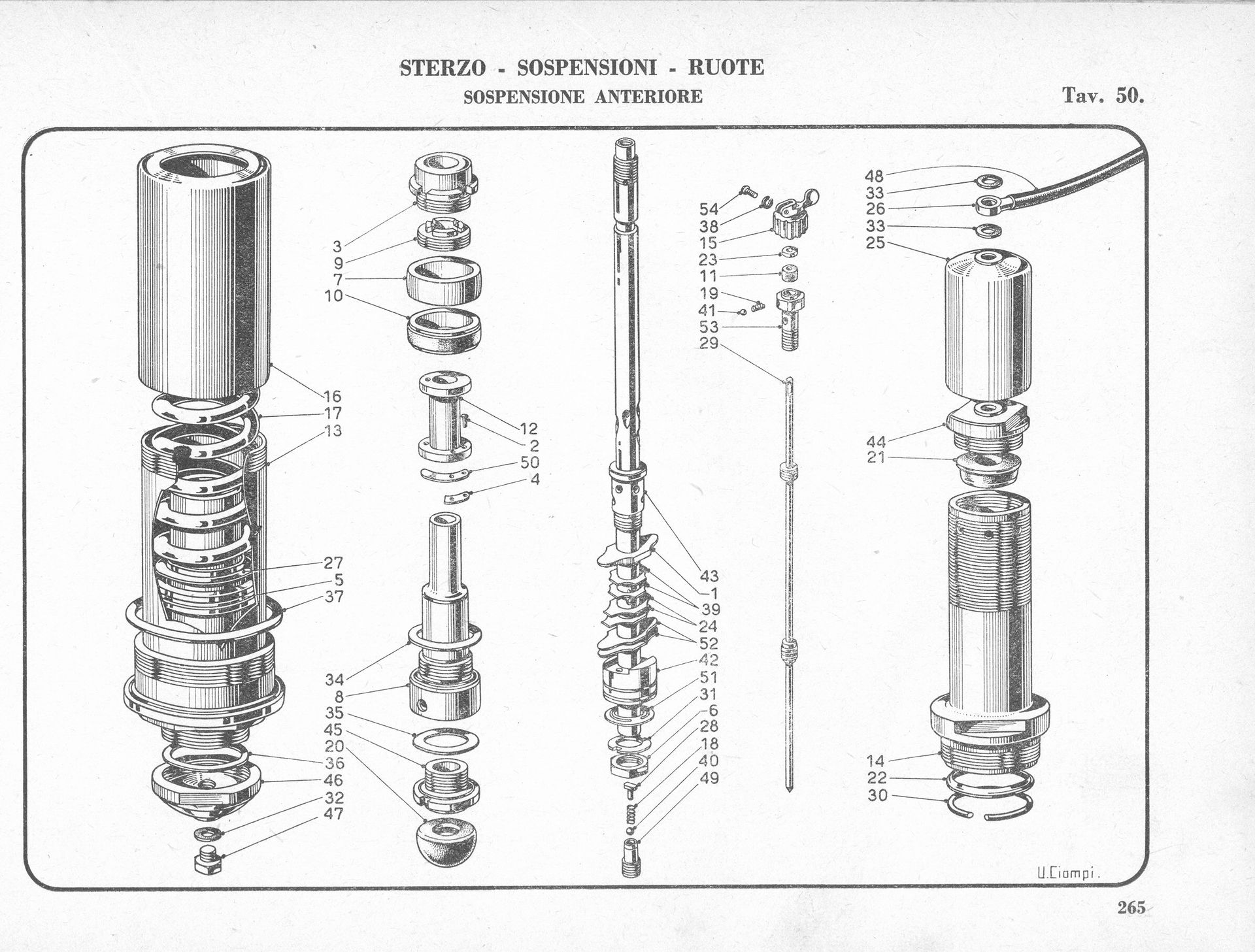 Diagram of stereo components with numbered parts.