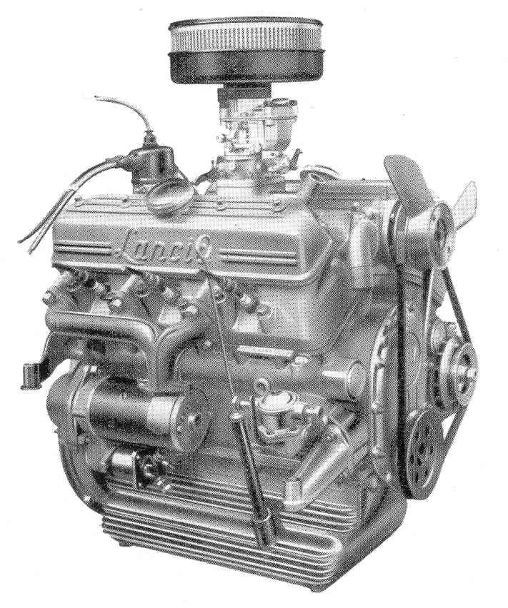 A black and white photo of a ford engine