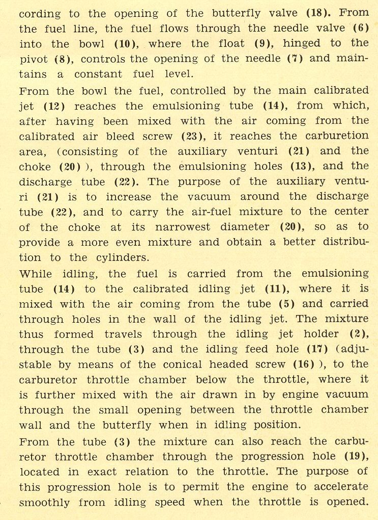A page of text that says coming to the opening of the butterfly valve