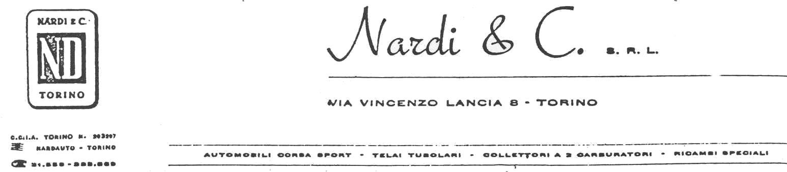 Logo for Nardi & C., with text and address.
