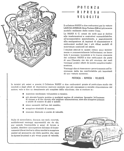 Engine illustration with text on power, pick-up, speed and a car illustration.