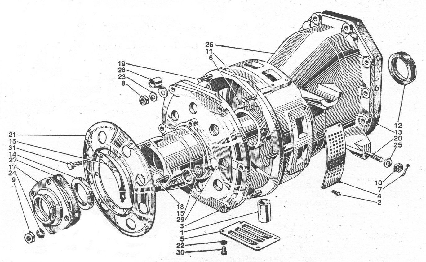 A black and white drawing of a machine with parts labeled.