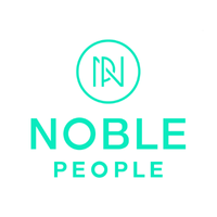 Teal “Noble People” logo with circular monogram above the text