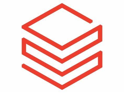 Red stacked geometric logo icon with three angular layers