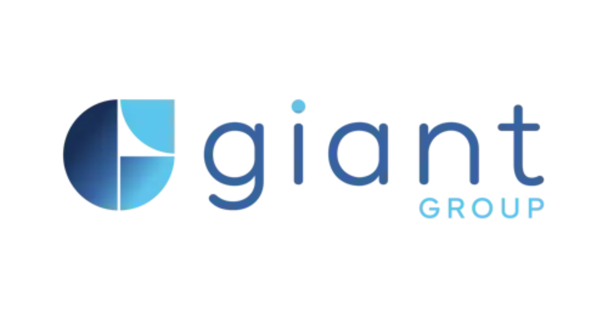 Giant Group logo in blue and light blue with a circular icon and the word “giant” over “GROUP”