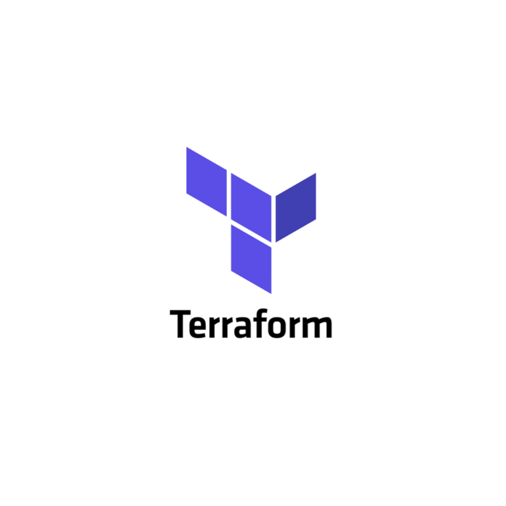 Terraform logo with a purple geometric T above the word “Terraform”