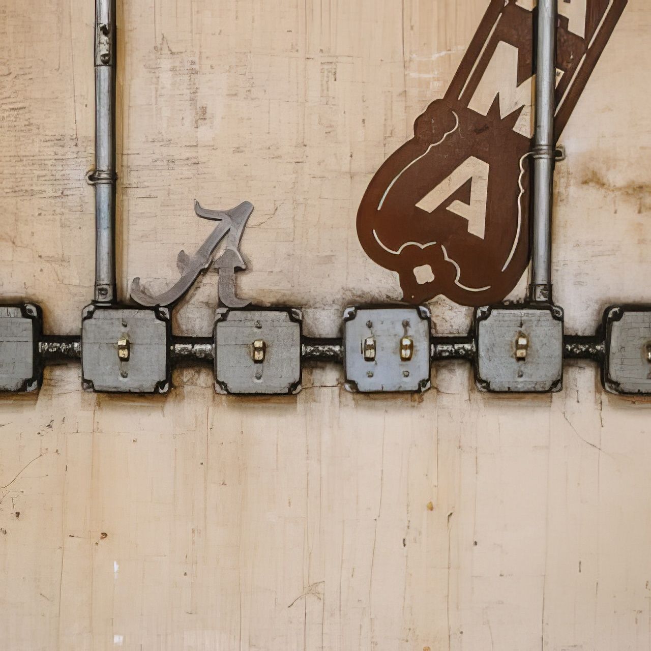 A sign on a wall that says mama on it
