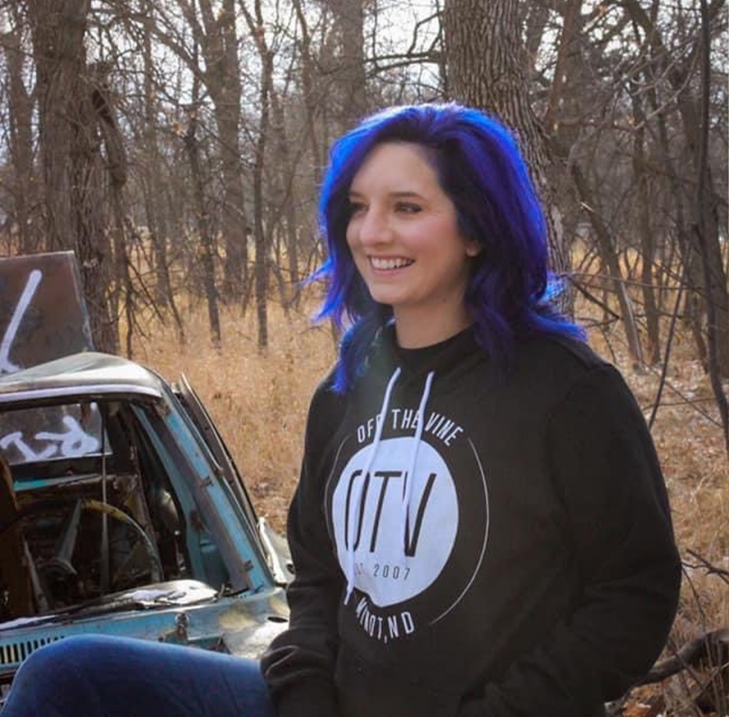 Side view of black hoodie