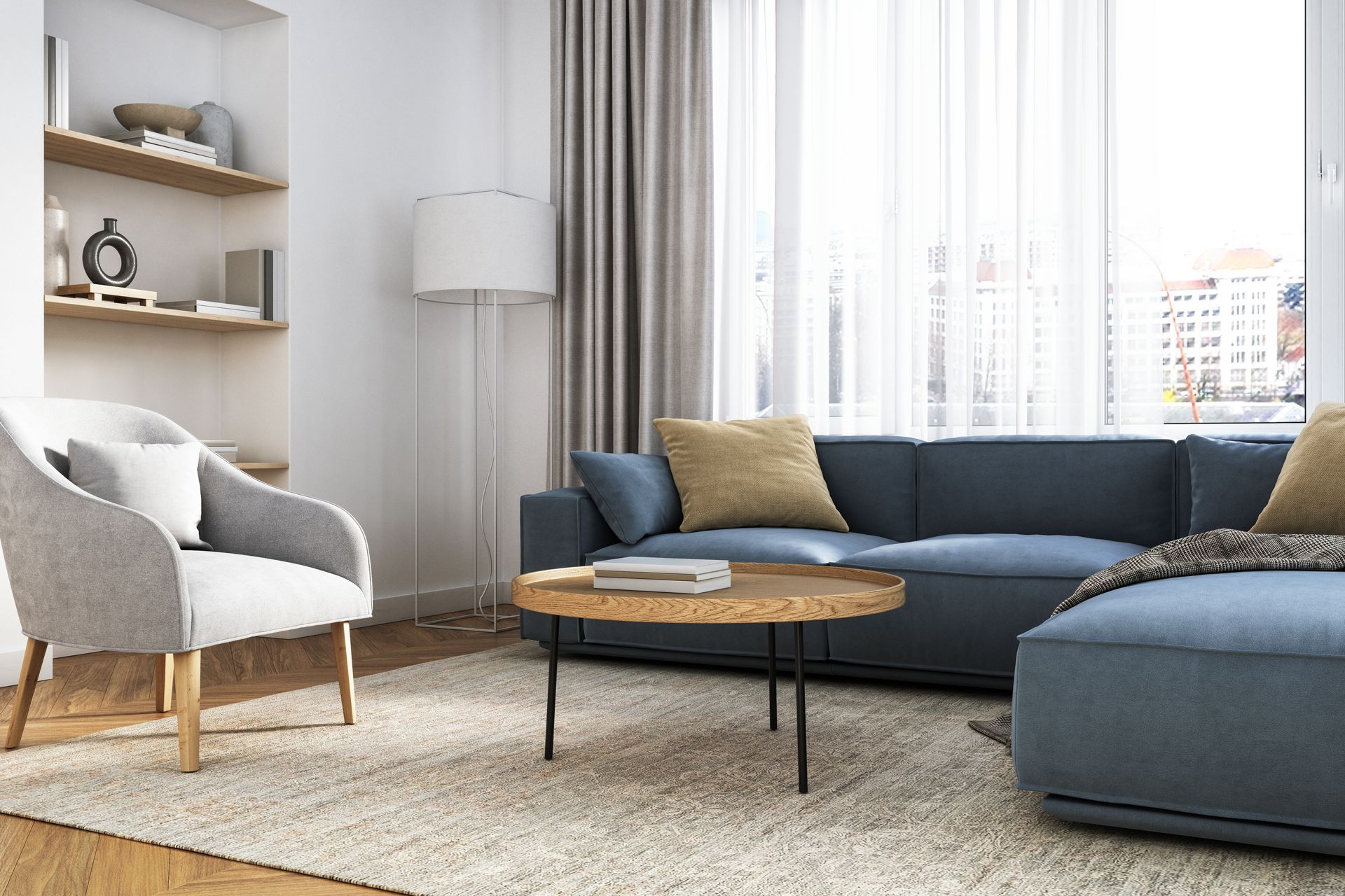 Photo of a clean, well-designed living room