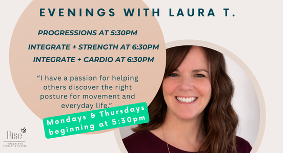 monday night classes with laura t at rise integrative therapy & pilates
