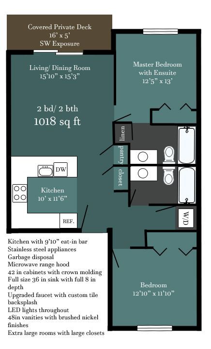 2 Bed 2 Bath