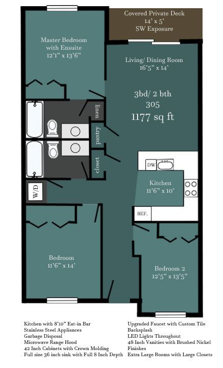 3 Bed 2 Bath