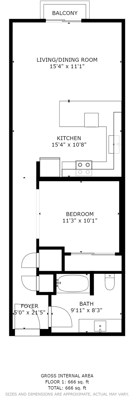 The Star 1 bed 1 bath