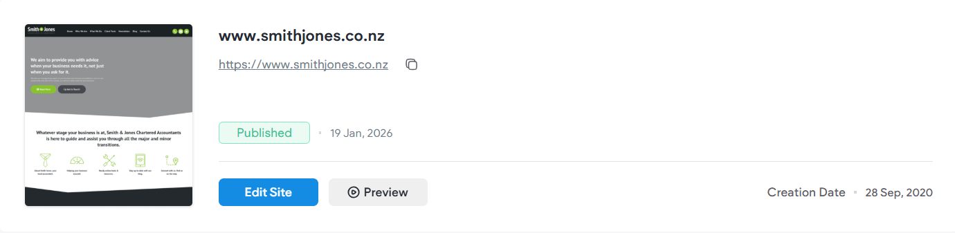 Edit your CCH Web Manager website.